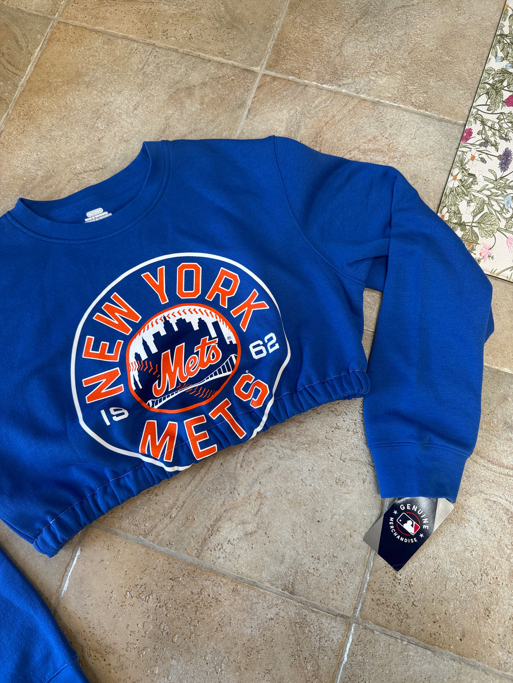 New York Mets Cropped Crewneck