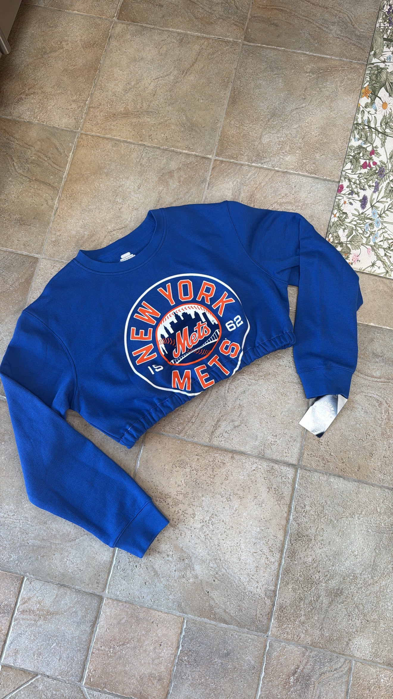 New York Mets Cropped Crewneck