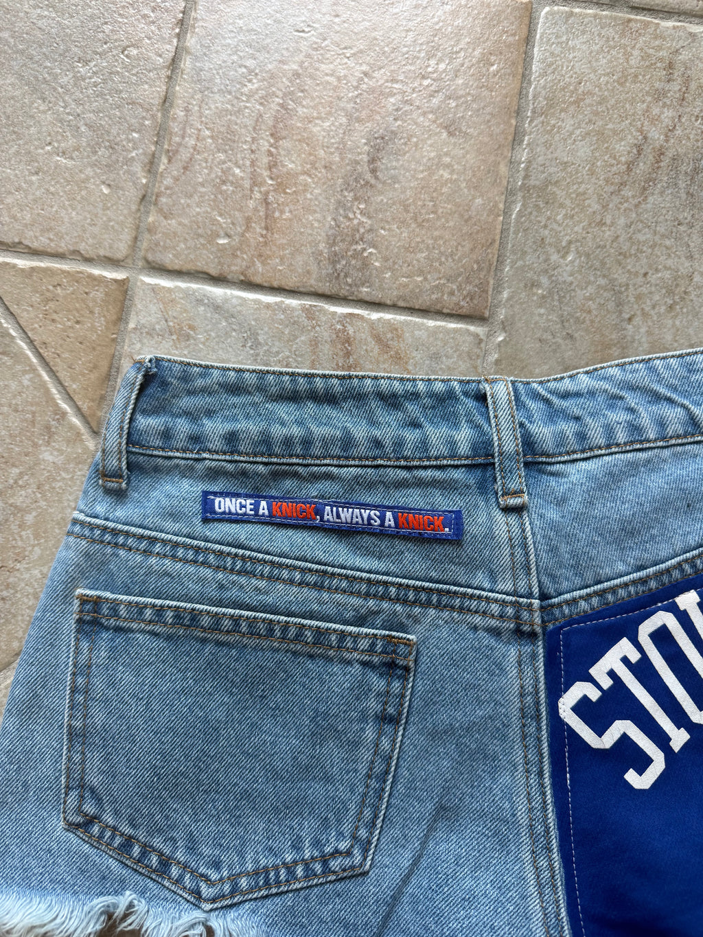 Low Waisted Reworked New York Knicks Shorts