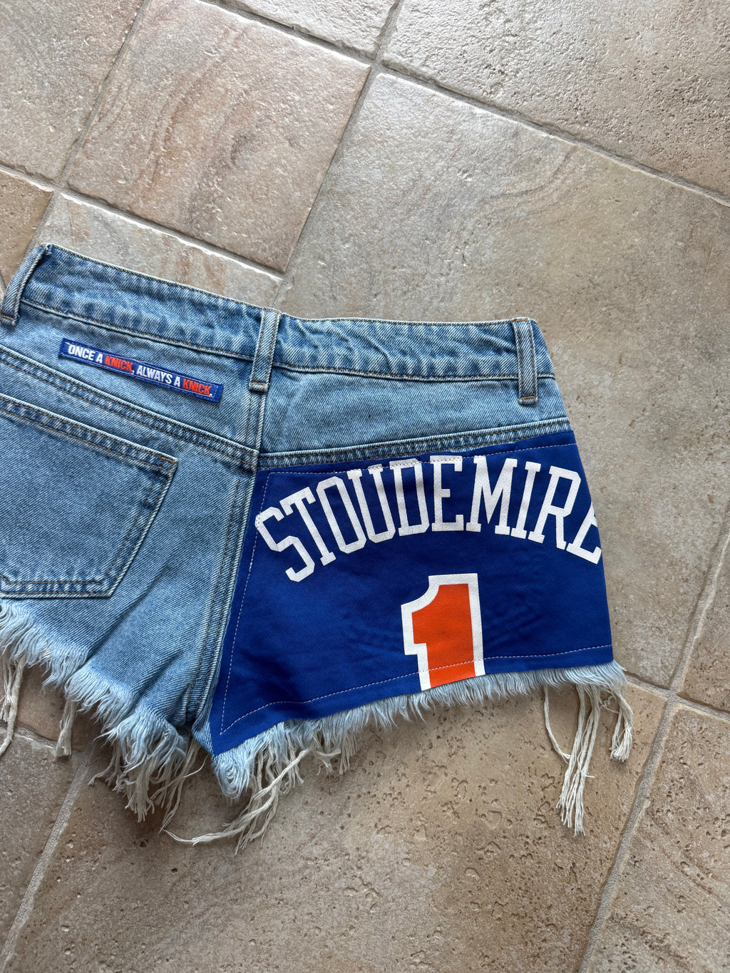 Low Waisted Reworked New York Knicks Shorts